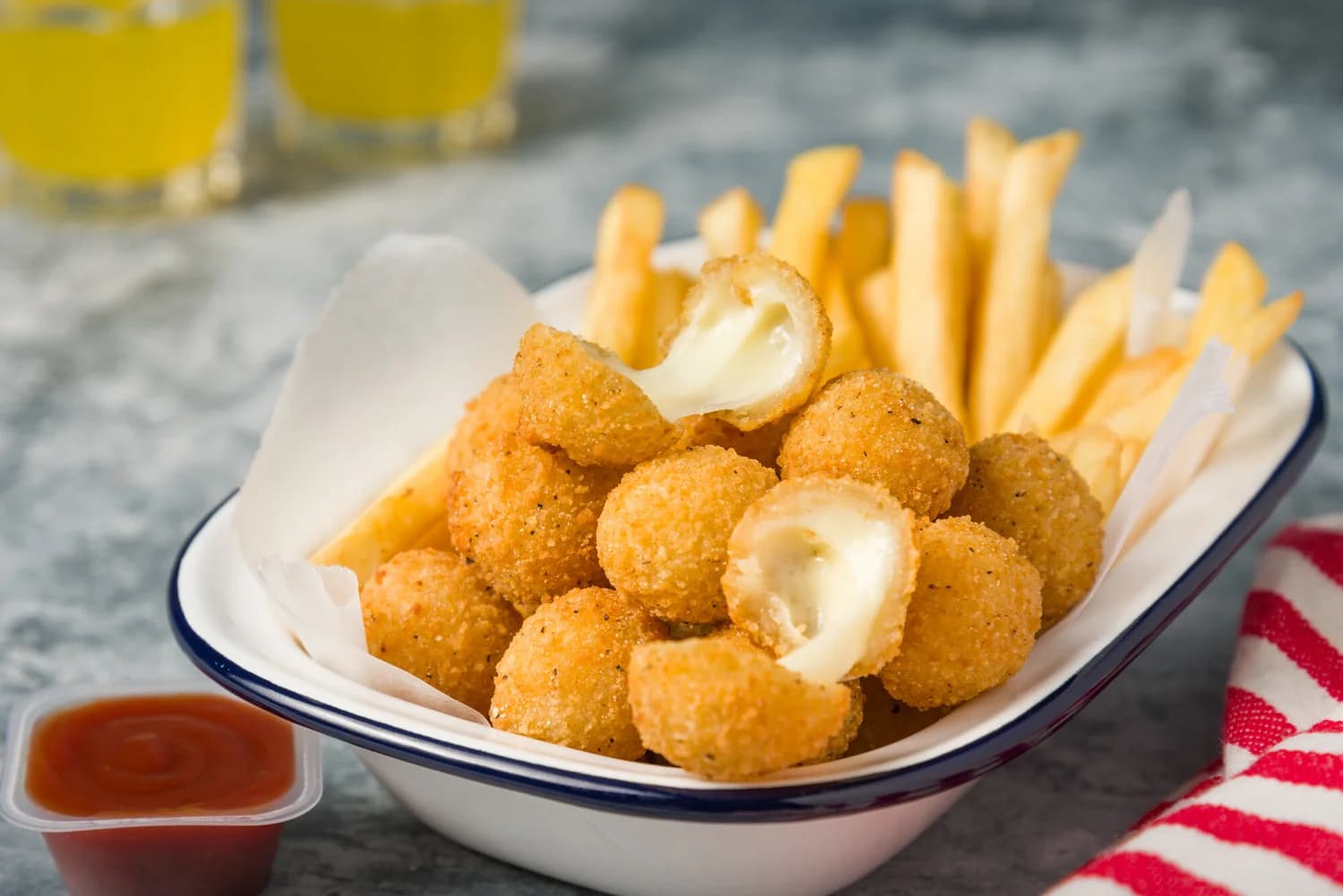Close-up commercial food photography for a restaurant menu