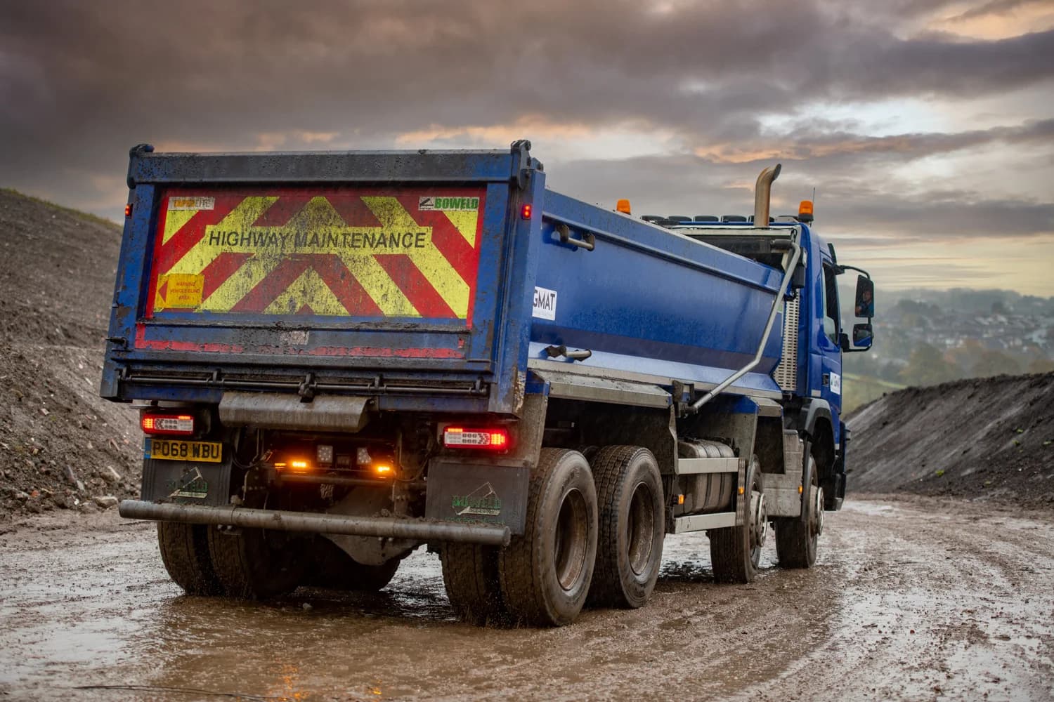 Heavy haulage tipper truck, commercial fleet photography