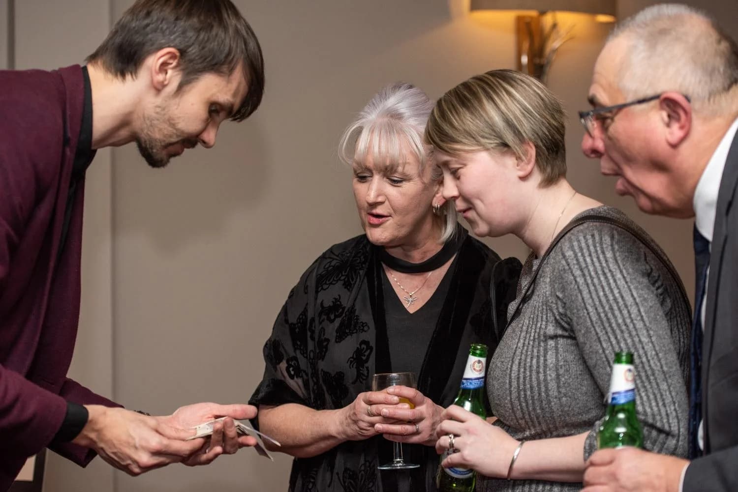 Guests networking at a corporate event