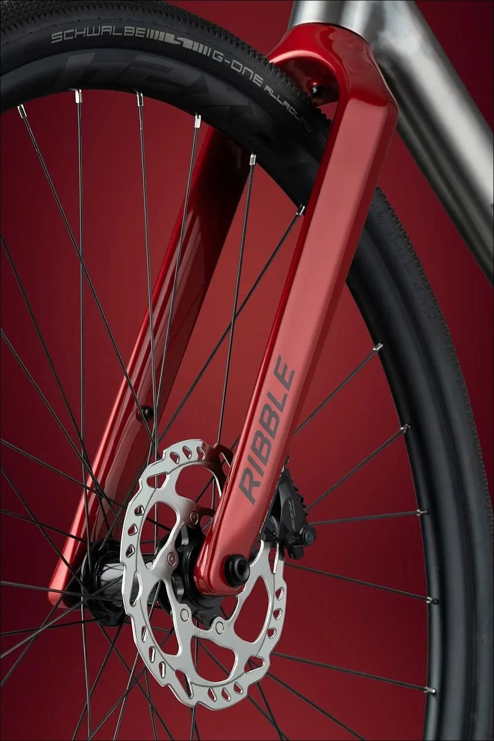 Ribble gloss red carbon fork