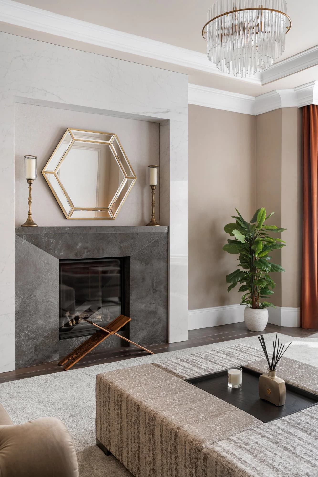 Commercial interior photography of a styled space