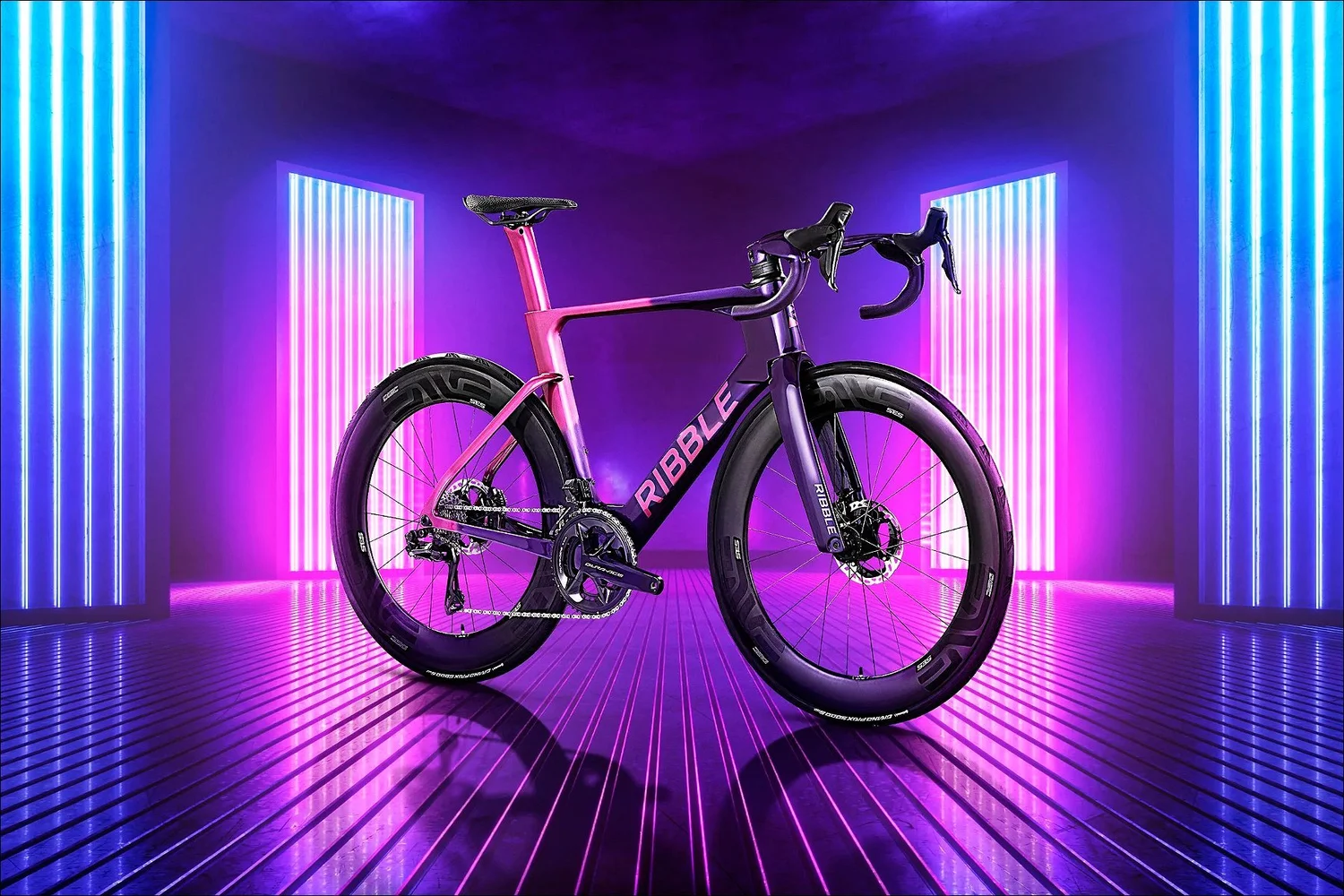 Neon purple pink carbon road bike ribble cycles