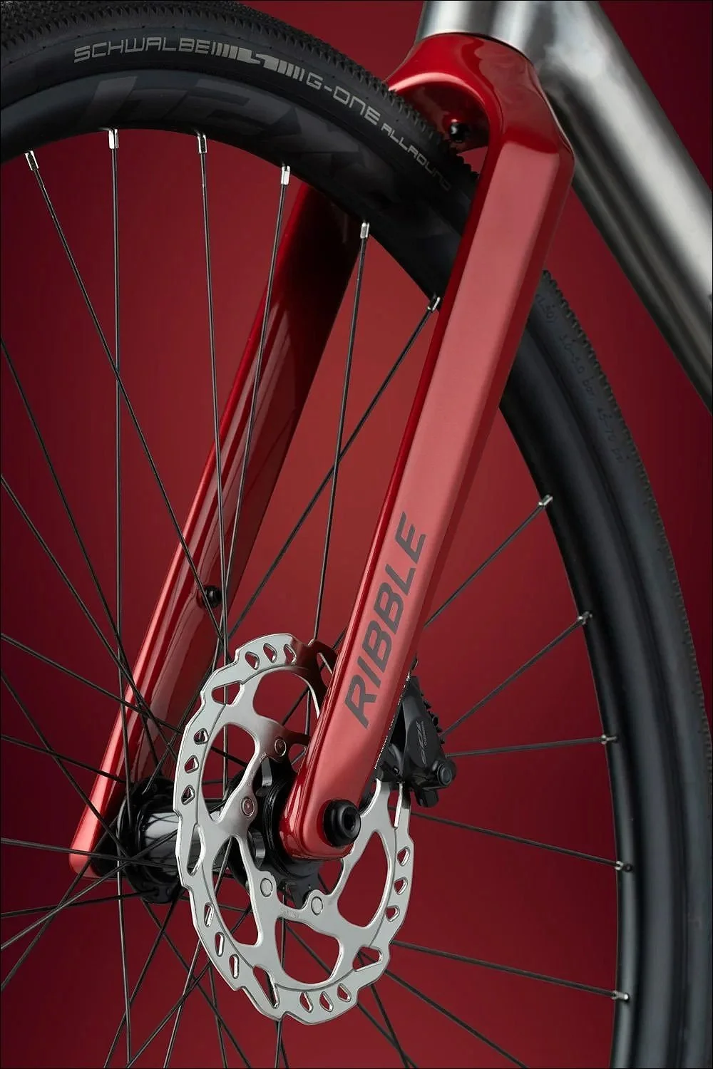 Ribble gloss red carbon fork
