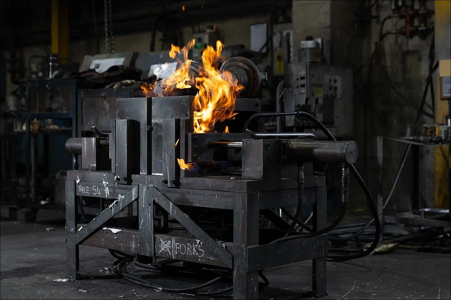 Industrial die casting flame lupton and placre accrington