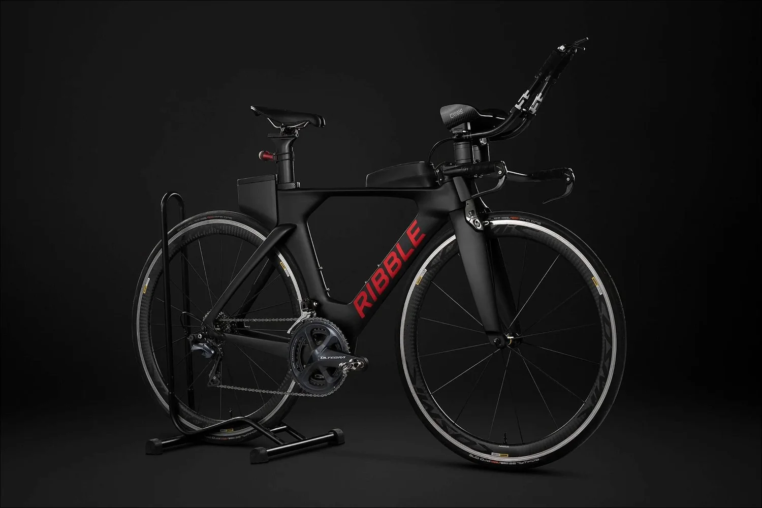 Matte black carbon tt bike ribble cycles