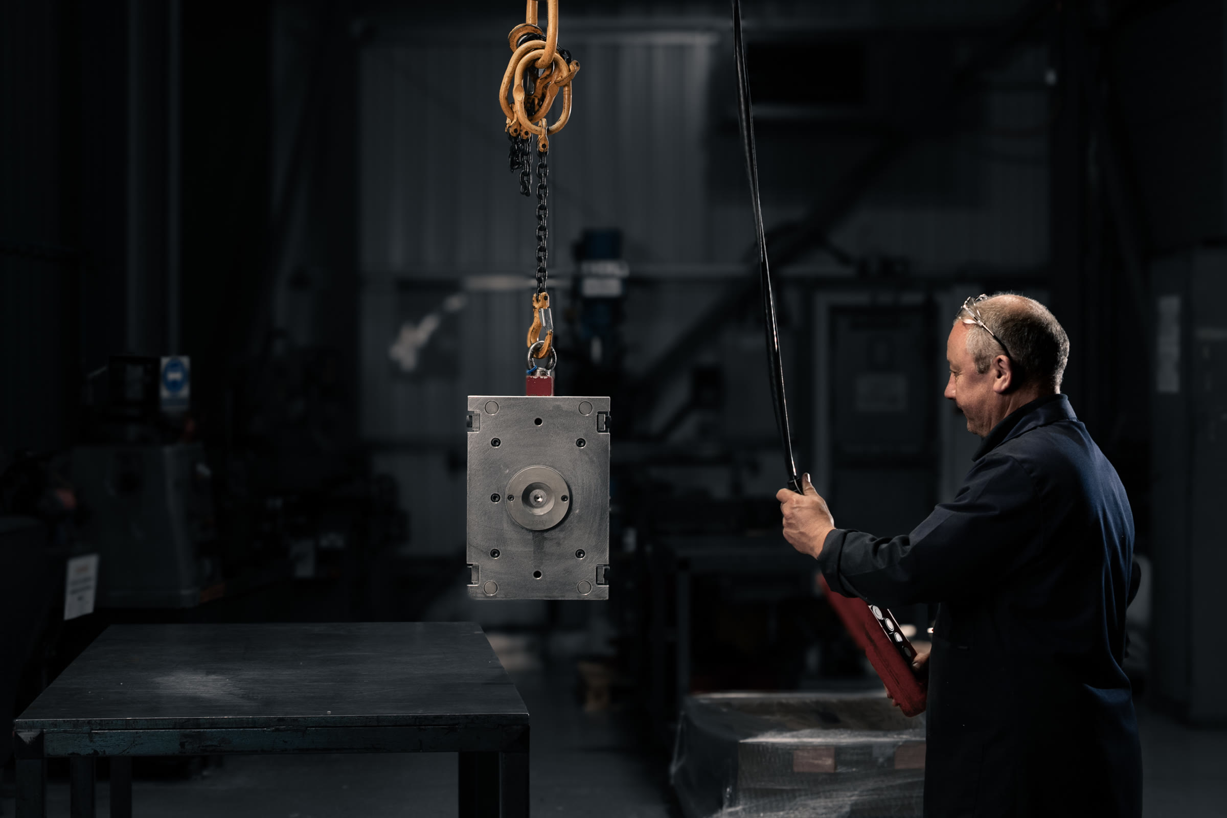 AC Plastics technician working on mould tooling in the factory toolroom