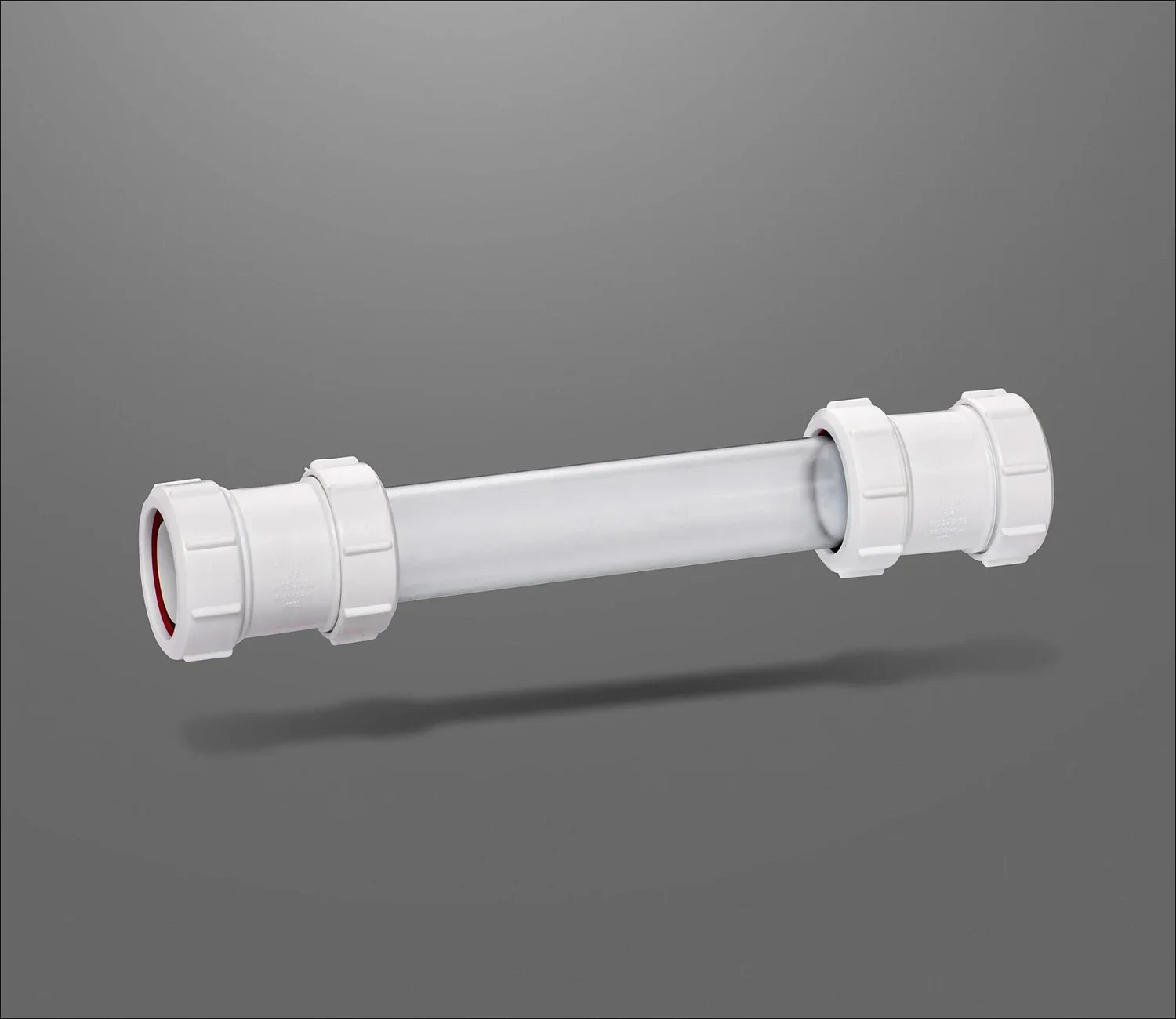 Compression plumbing coupling translucent