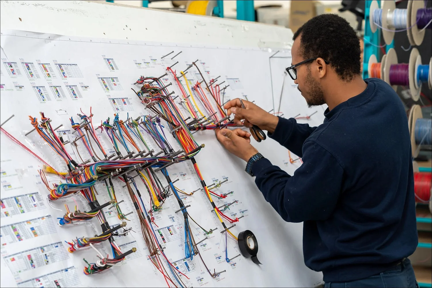 Wire harness form board assembly