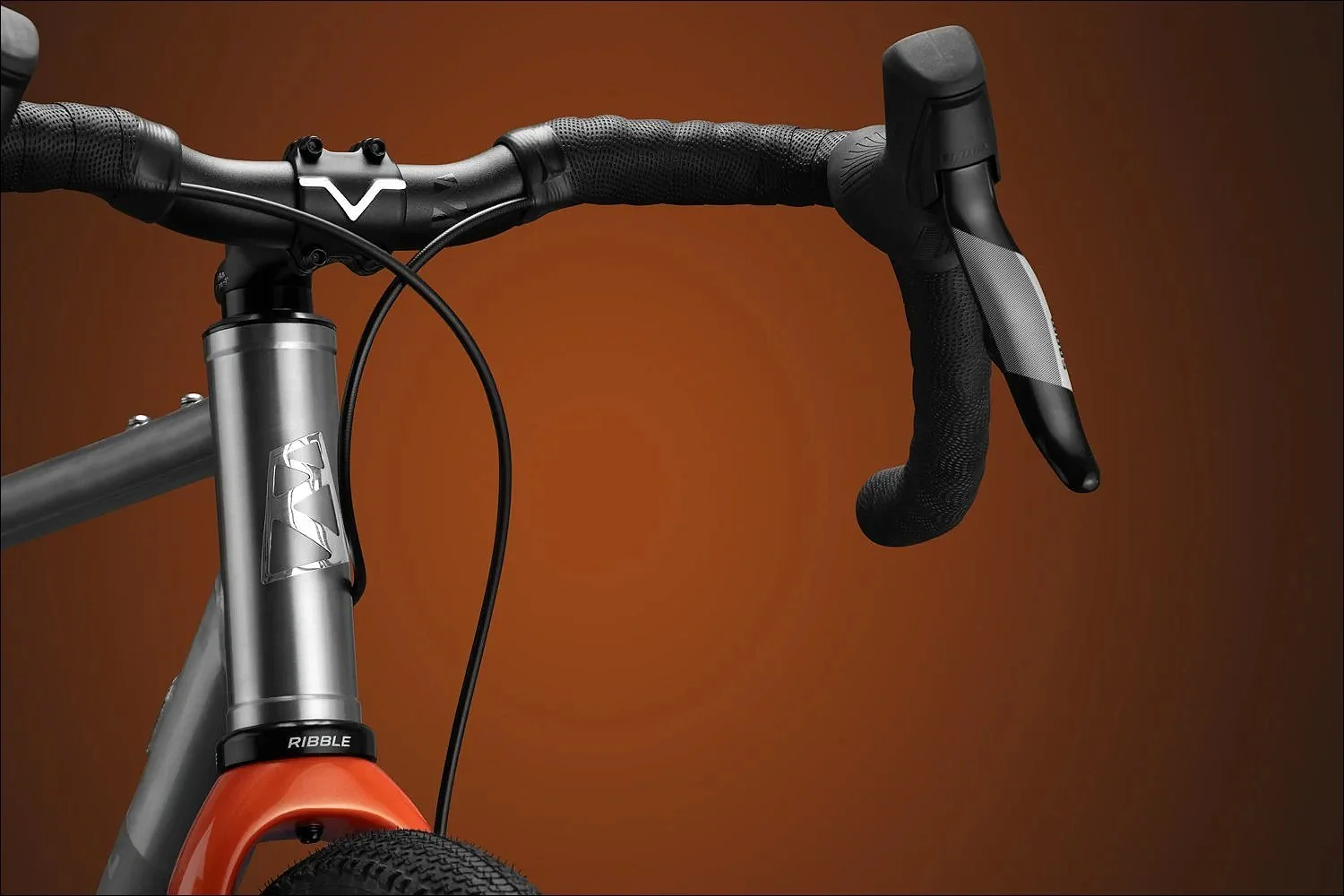 Ribble titanium headtube embossed emblem level cockpit